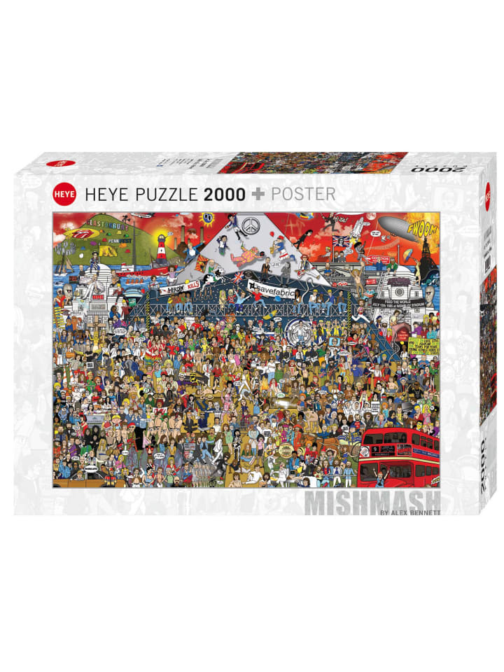 HEYE Puzzle British Music History in Bunt günstig kaufen onesize