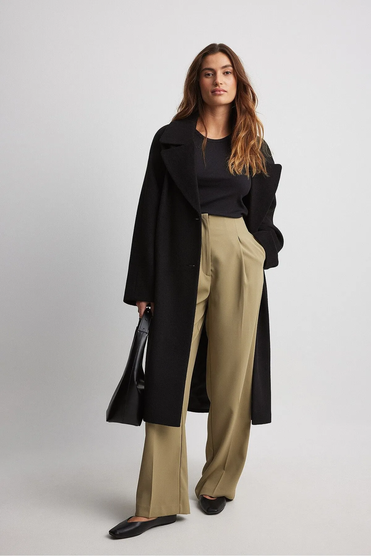 NA-KD  Weite Anzughose mit hoher Taille und ohne Taillenband