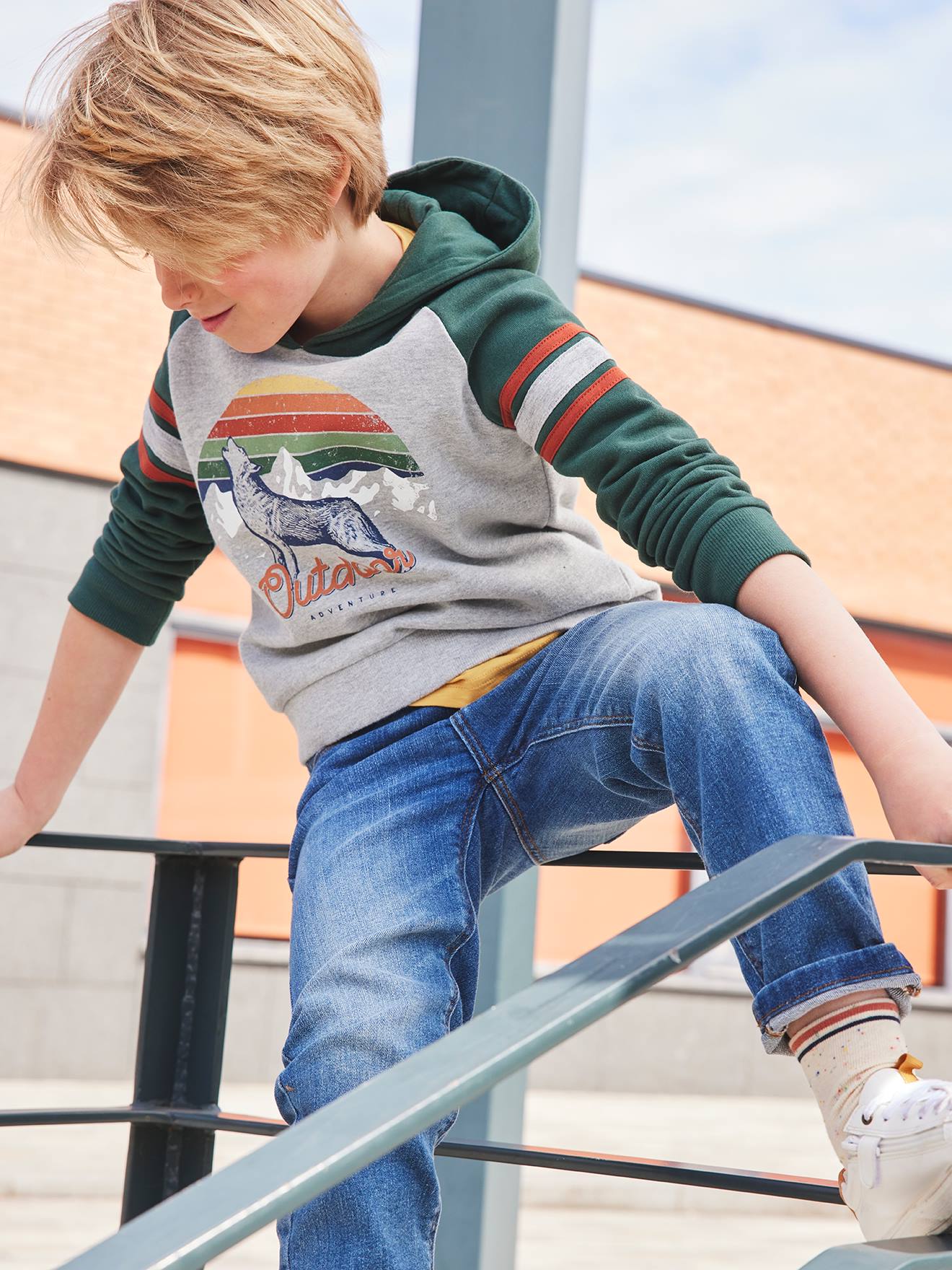 Vertbaudet Jungen Loose-Fit-Jeans Oeko-Tex - blue stone