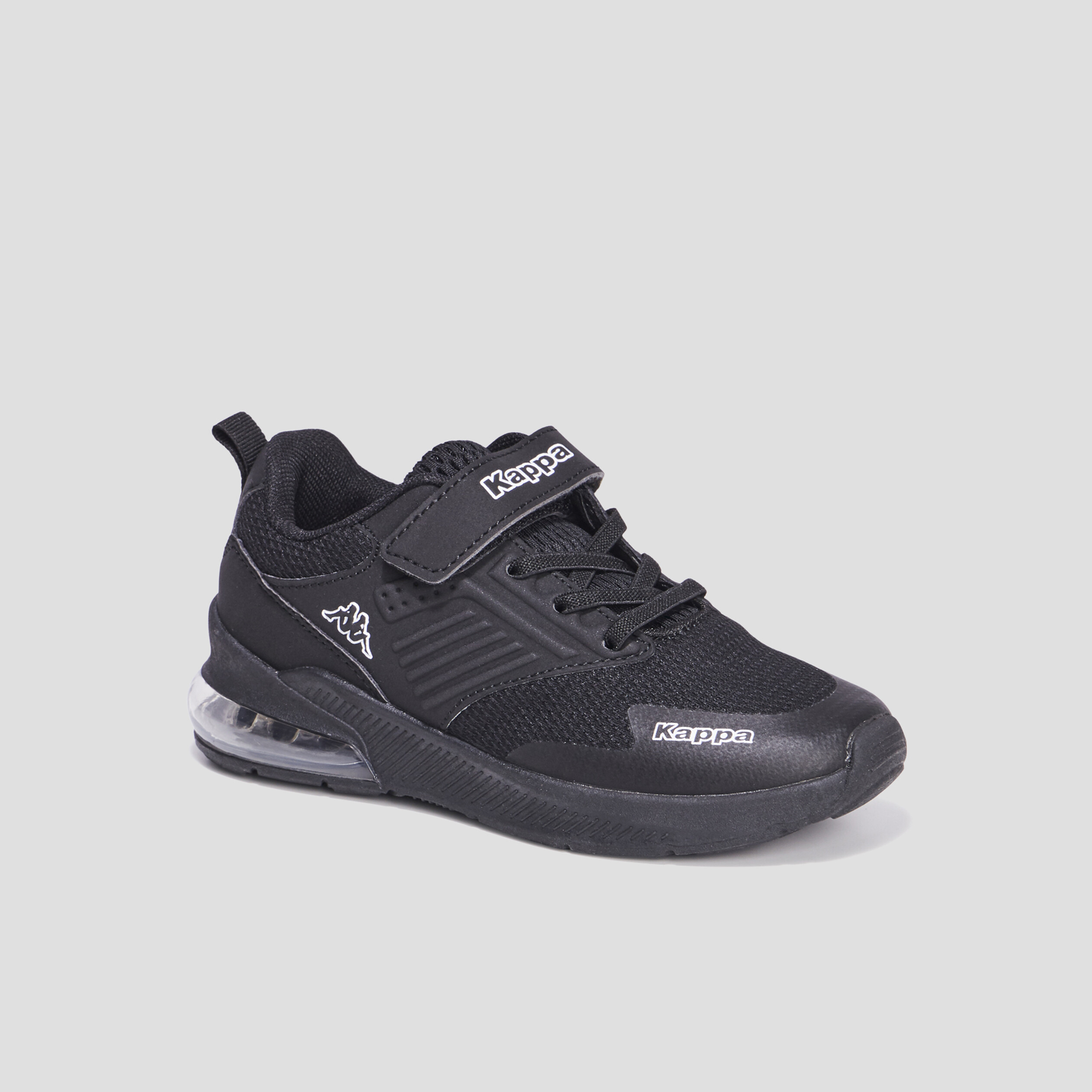 Baskets running à scratchs Kappa Myagi noir garçon | La Halle