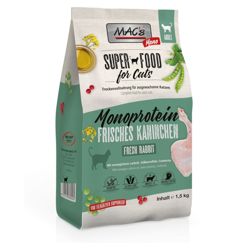 MAC's Superfood for Cats Adult Monoprotein Kaninchen | bitiba %