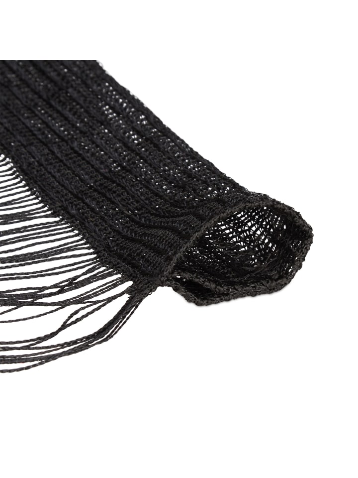 relaxdays 4x Fadenvorhang in Schwarz - (L)245 x (B)90 cm günstig kaufen onesize