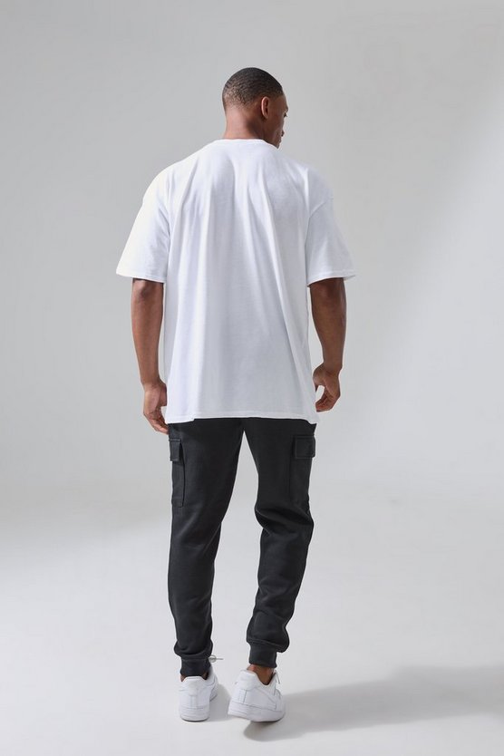 Man Active Oversize T-Shirt mit Sport-Logo