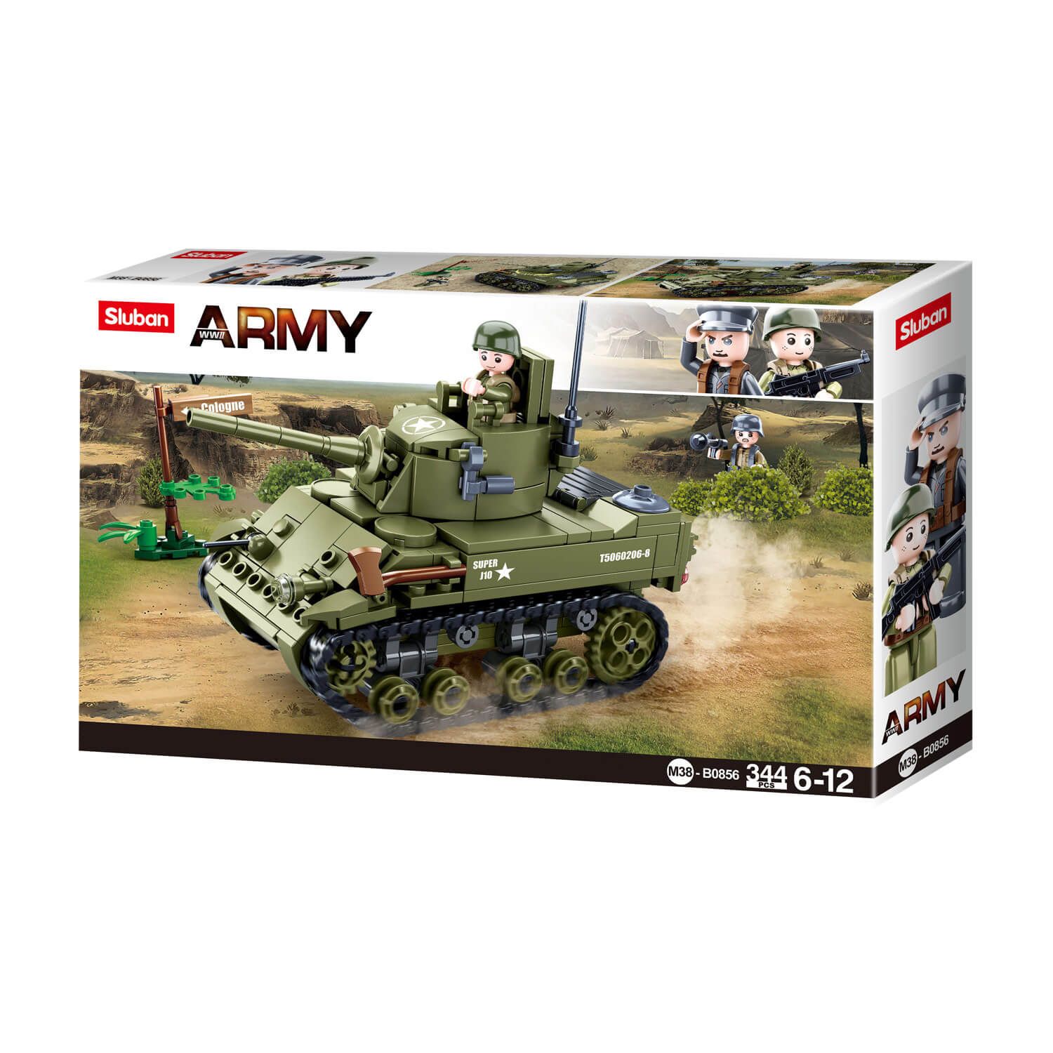 WWII Leichter All. Panzer Bausteine Set M38-B0856