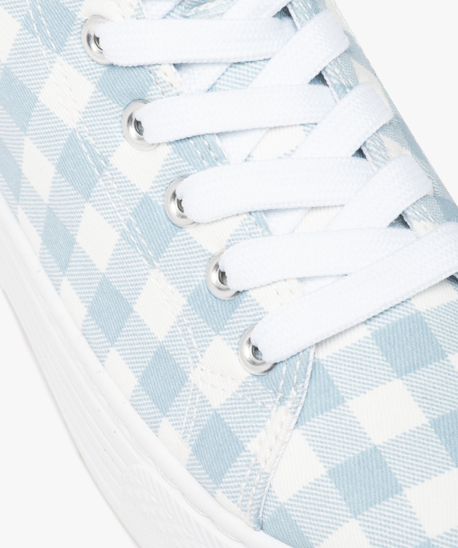Baskets femme mid-cut en toile à semelle plateforme bleu | GEMO
