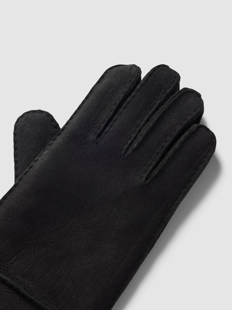 Handschuhe mit Label-Detail in schwarz