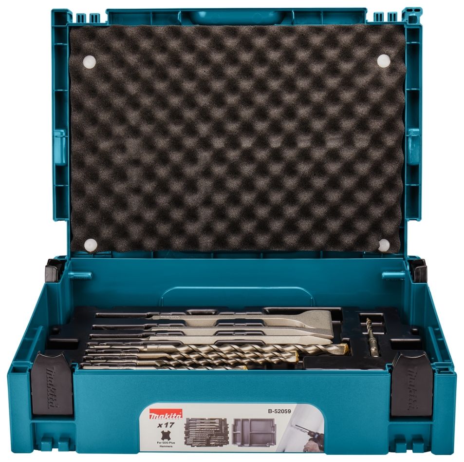 Accessori Makita B-52059 Set di punte/scalpelli da 17 pezzi SDS-PLUS, in Mbox1