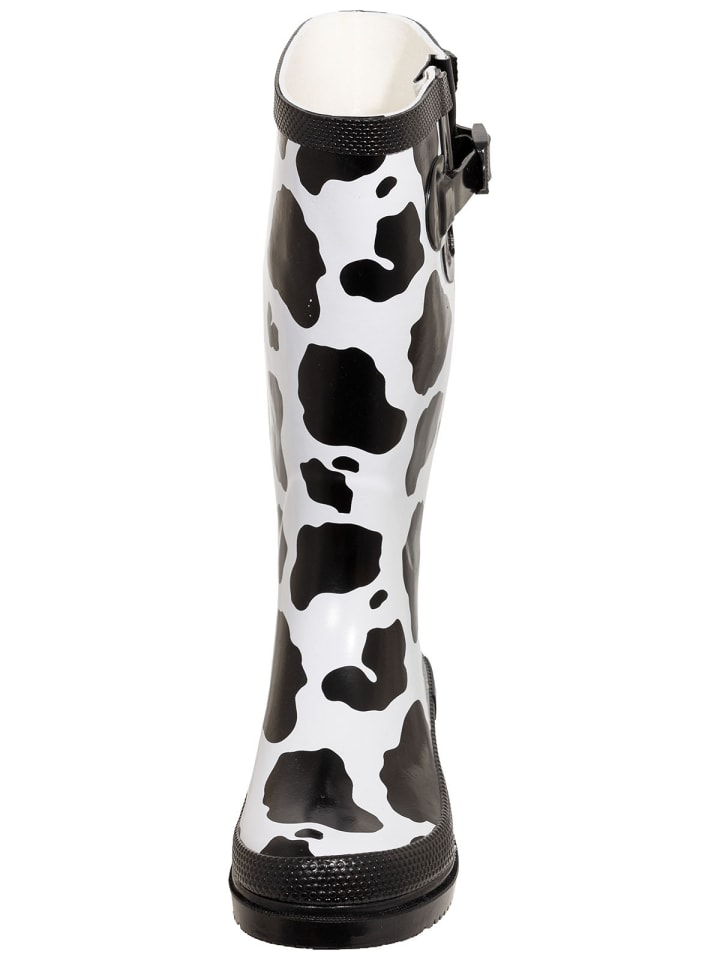Bockstiegel Regenstiefel KUH in schwarz/weiß günstig kaufen