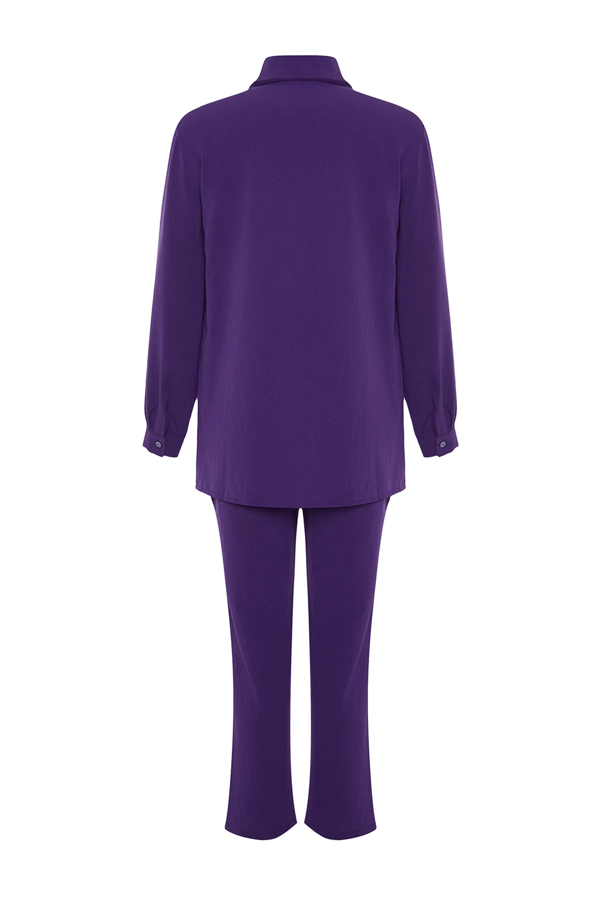 Trendyol Modest  Lila Vogelauge Detailliertes Aerobin Gewebtes Unter-Oberteil-Set TCTSS24US00054