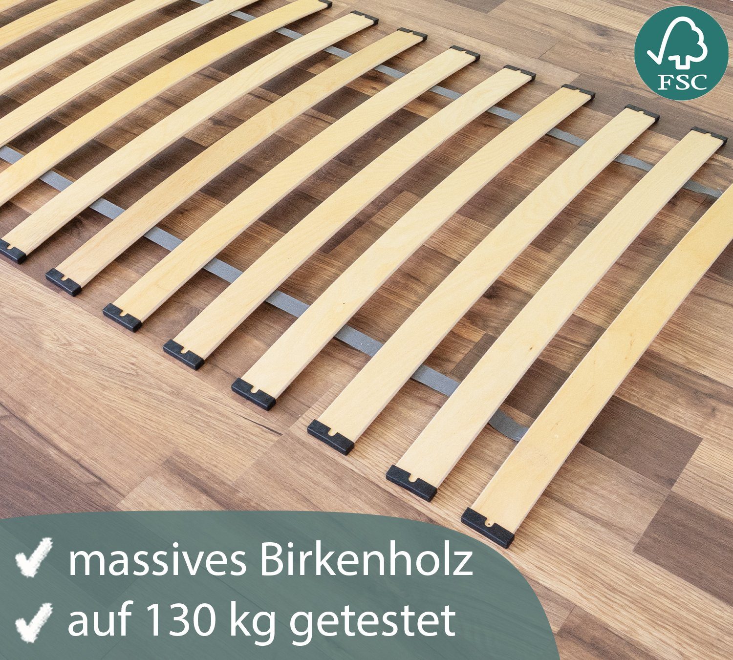 Rollrost Comfort Plus I GRATIS Lieferung, Alcube, Kopfteil nicht verstellbar, Fußteil nicht verstellbar, Rolllattenrost 80x160 cm, Lattenrost Holzlatten