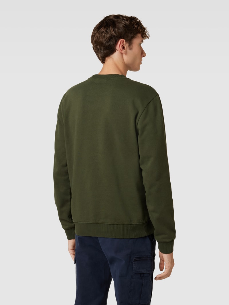 Sweatshirt mit Logo-Detail Modell 'balis' in dunkelgrün