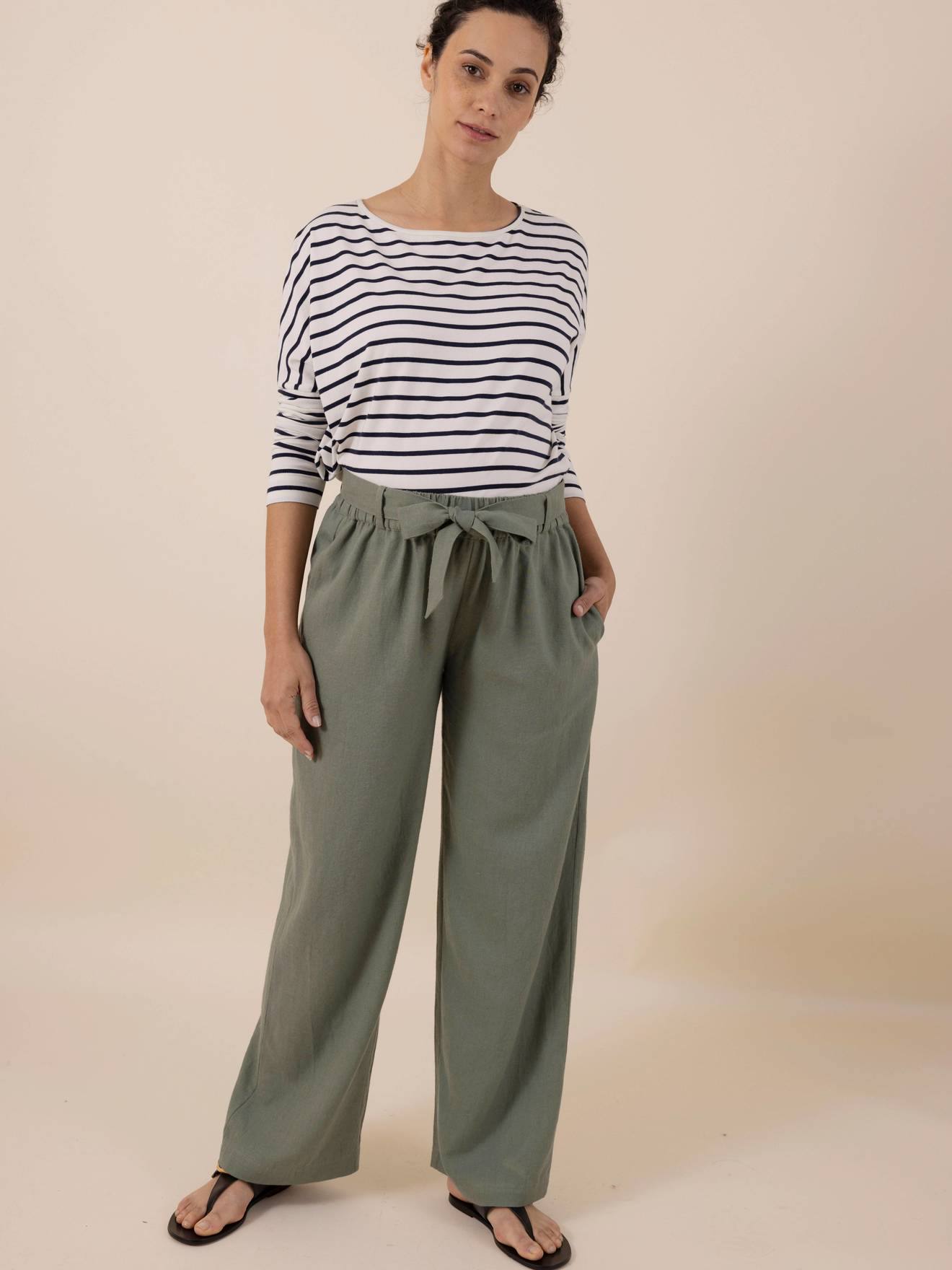 Envie de Fraise Umstandshose aus Leinen/Viskose ALI ENVIE DE FRAISE - khaki