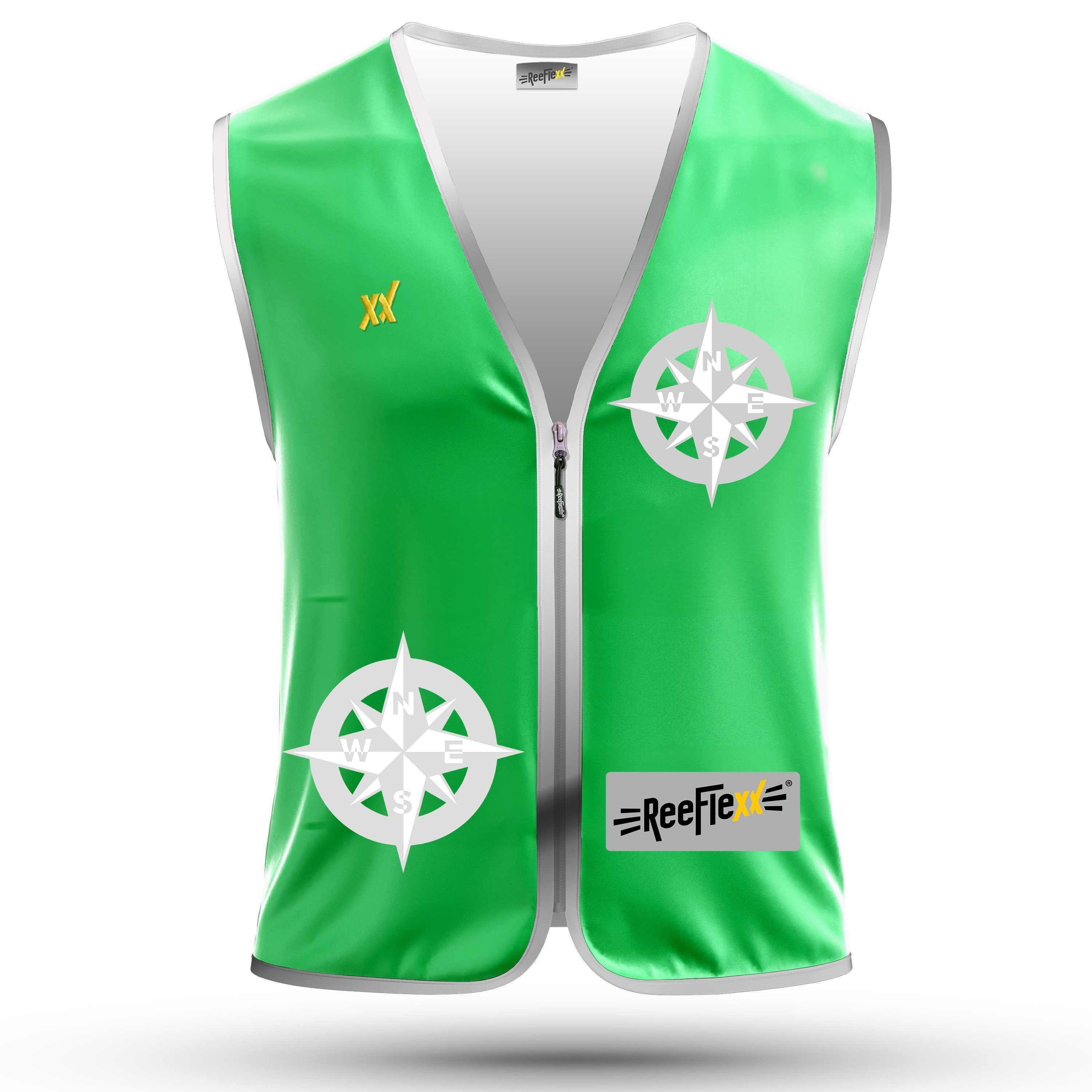 ReeFlexx Warnweste Solid Green Compass - Herrenwarnweste