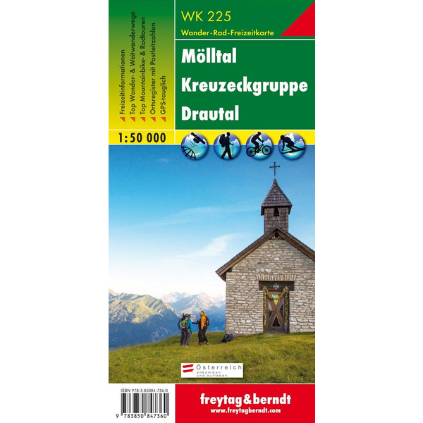 Mölltal - Kreuzeckgruppe - Drautal 1 : 50 000. WK 225 - Wanderkarte