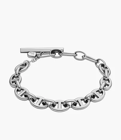 Fossil Gliederarmband Heritage D-Link Edelstahl