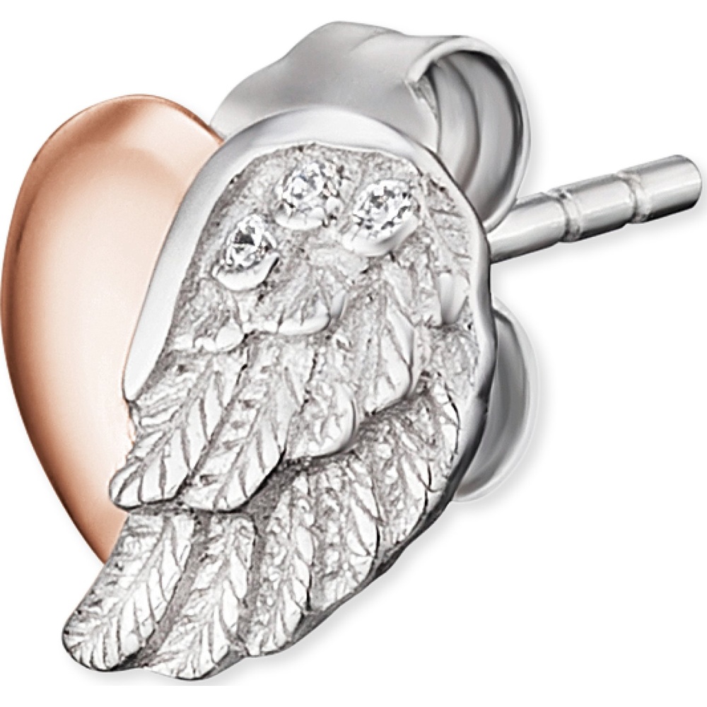 Engelsrufer Boucles d'oreilles à fermoir à poussette 925 Argent rhodié, Argent rhodié Boucles d'oreilles