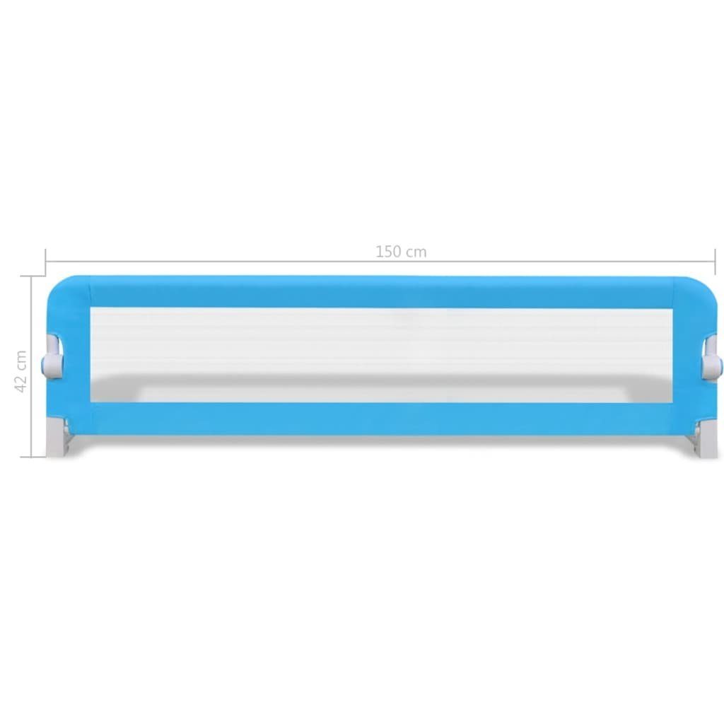 vidaXL Bettschutzgitter Bettschutzgitter Rausfallschutz Bettgitter Seitenschiene Blau 150 x 42
