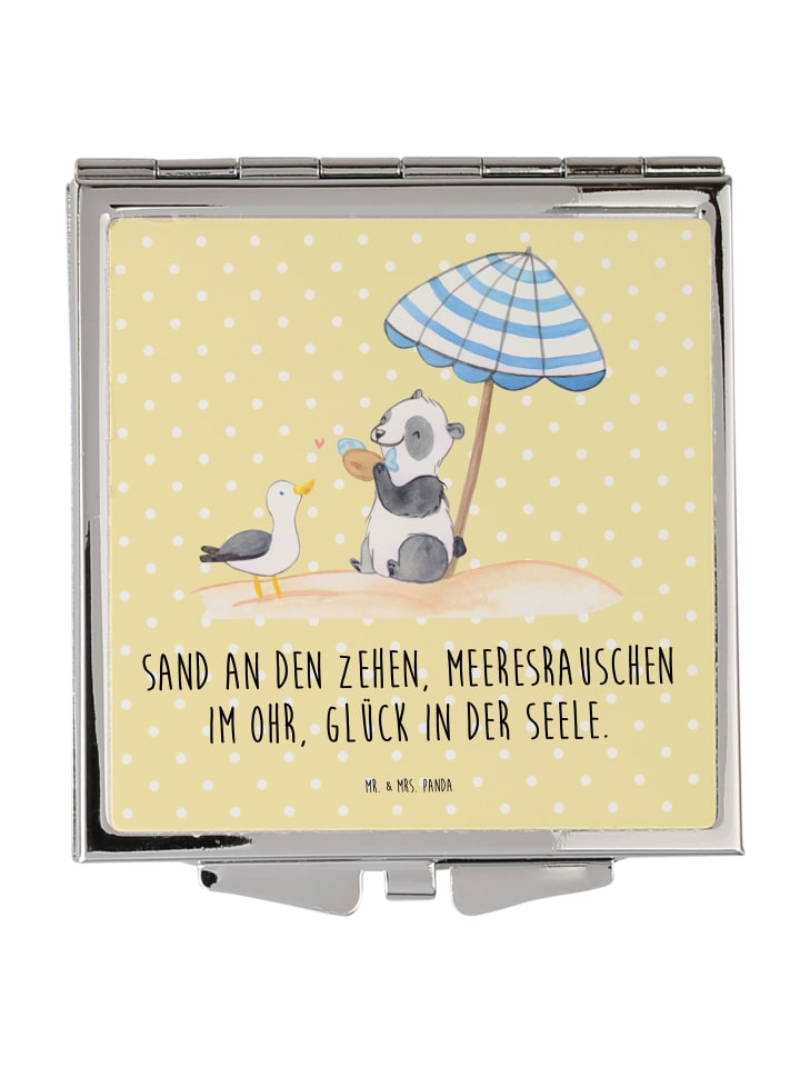 Mr. & Mrs. Panda Handtaschenspiegel quadratisch Sommer Meer Glüc... in Gelb Pastell günstig kaufen onesize