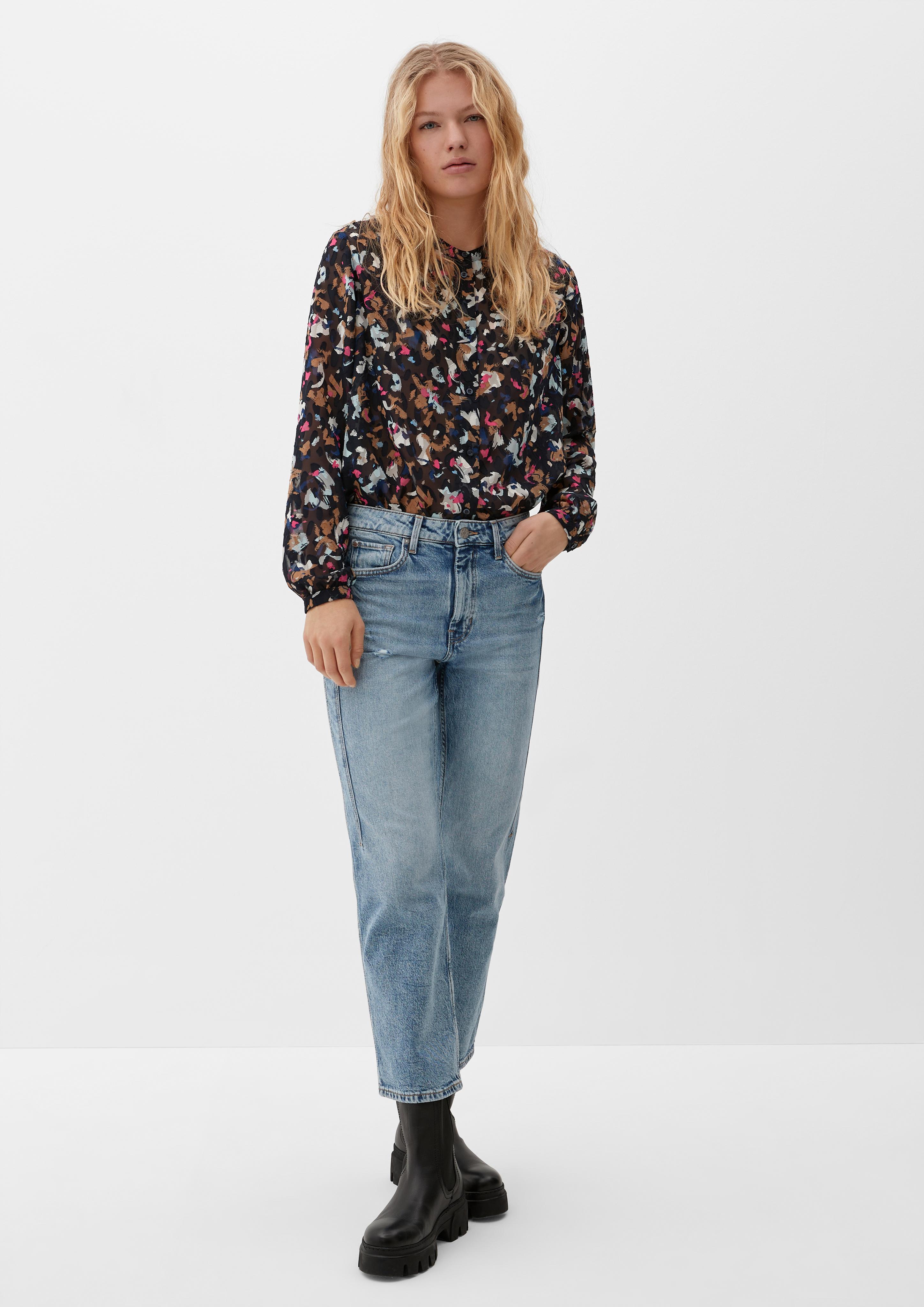 Cropped-Jeans Karolin / Regular Fit / High Rise / Straight Leg   2125429-53Z4
