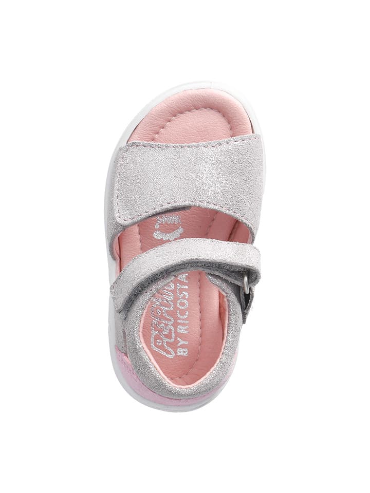 PEPINO Leder-Sandalen in Grau/ Rosa günstig kaufen