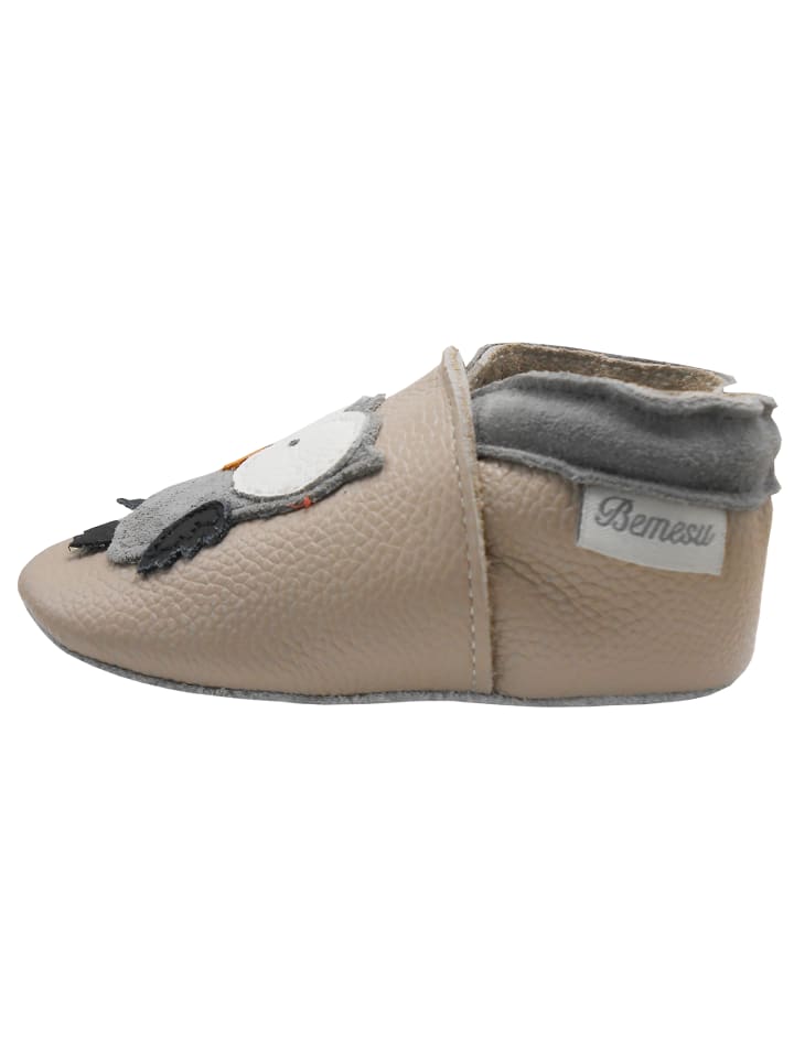 Yalion Leder-Krabbelschuhe 