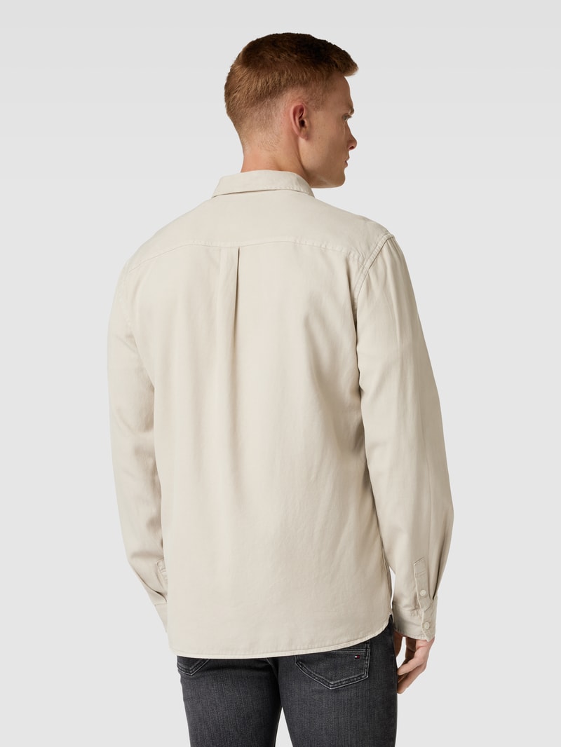 Freizeithemd im Denim-Look in stein