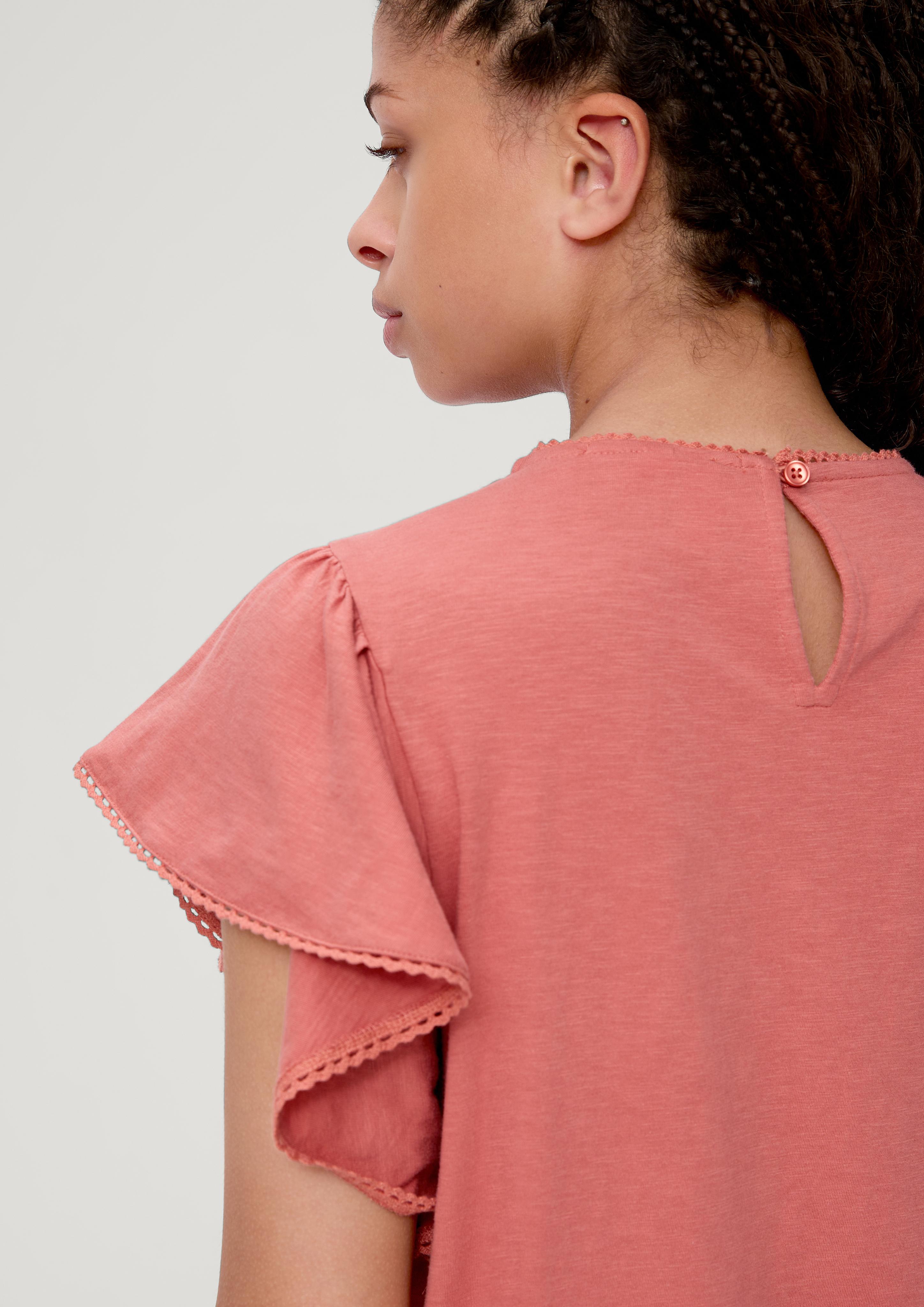 T-Shirt mit Spitzeneinsatz  2131399-2069