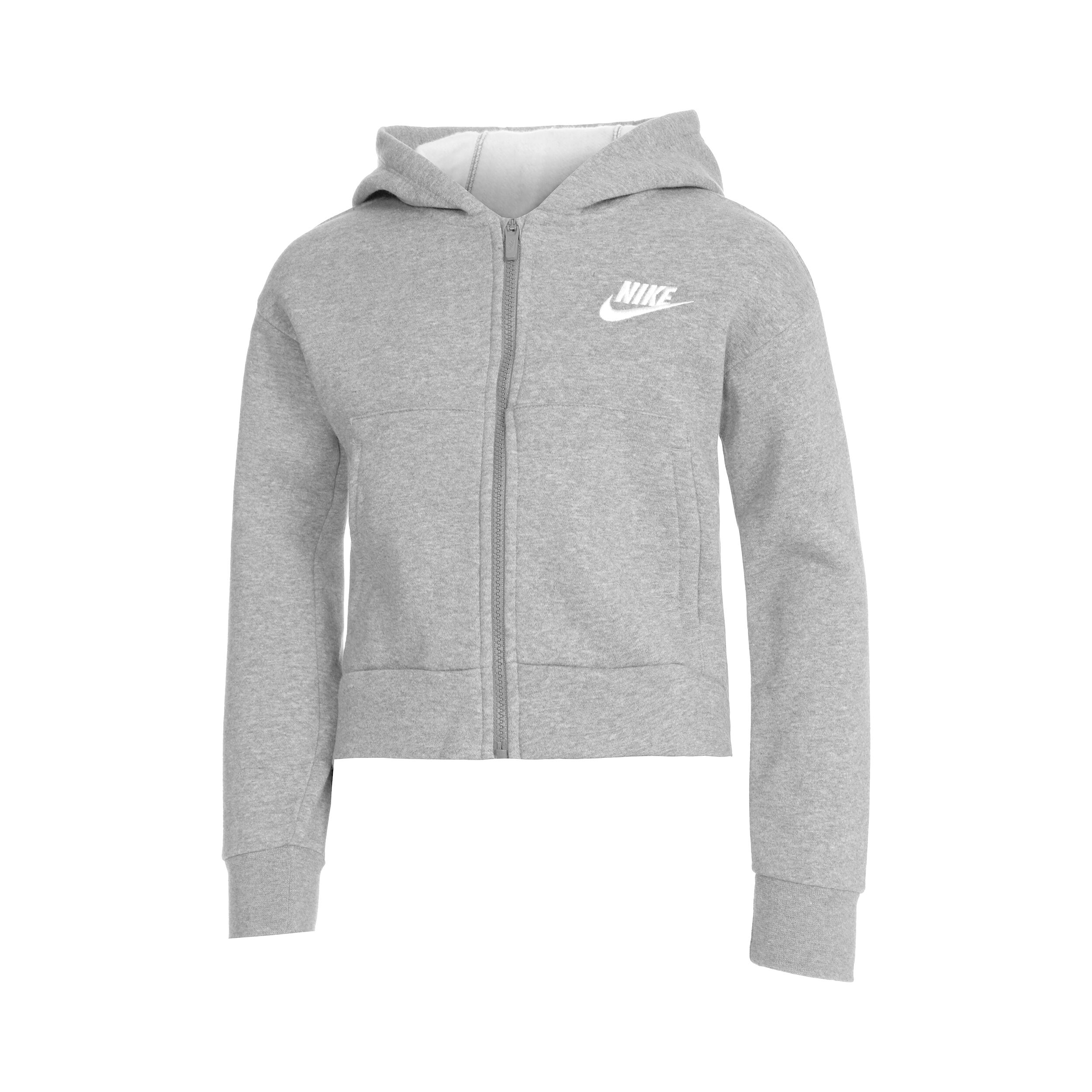 Sportswear Club Fleece Sweatjacke Mädchen - Grau, Weiß
