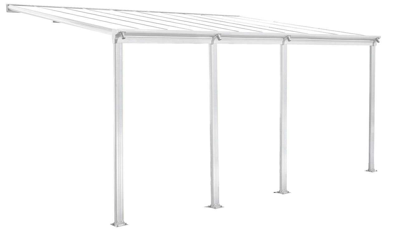 HC Garten & Freizeit Terrassenüberdachung-/Terrassendach Veranda, 618 x 303 x 258 cm - weiss