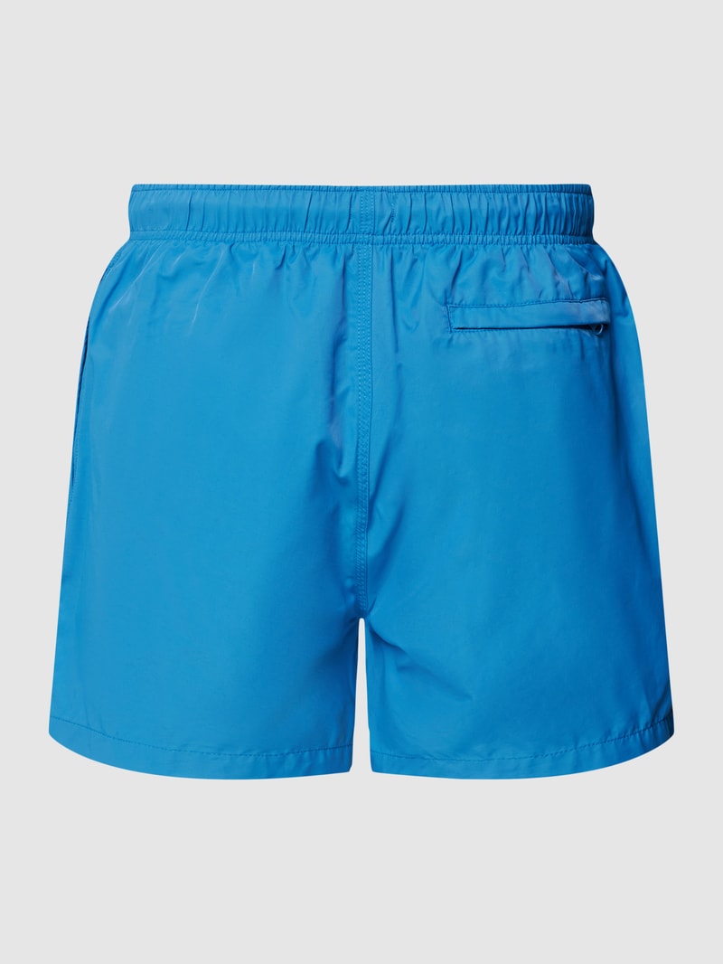 Badehose mit Label-Stitching Modell 'Gregory' in blau