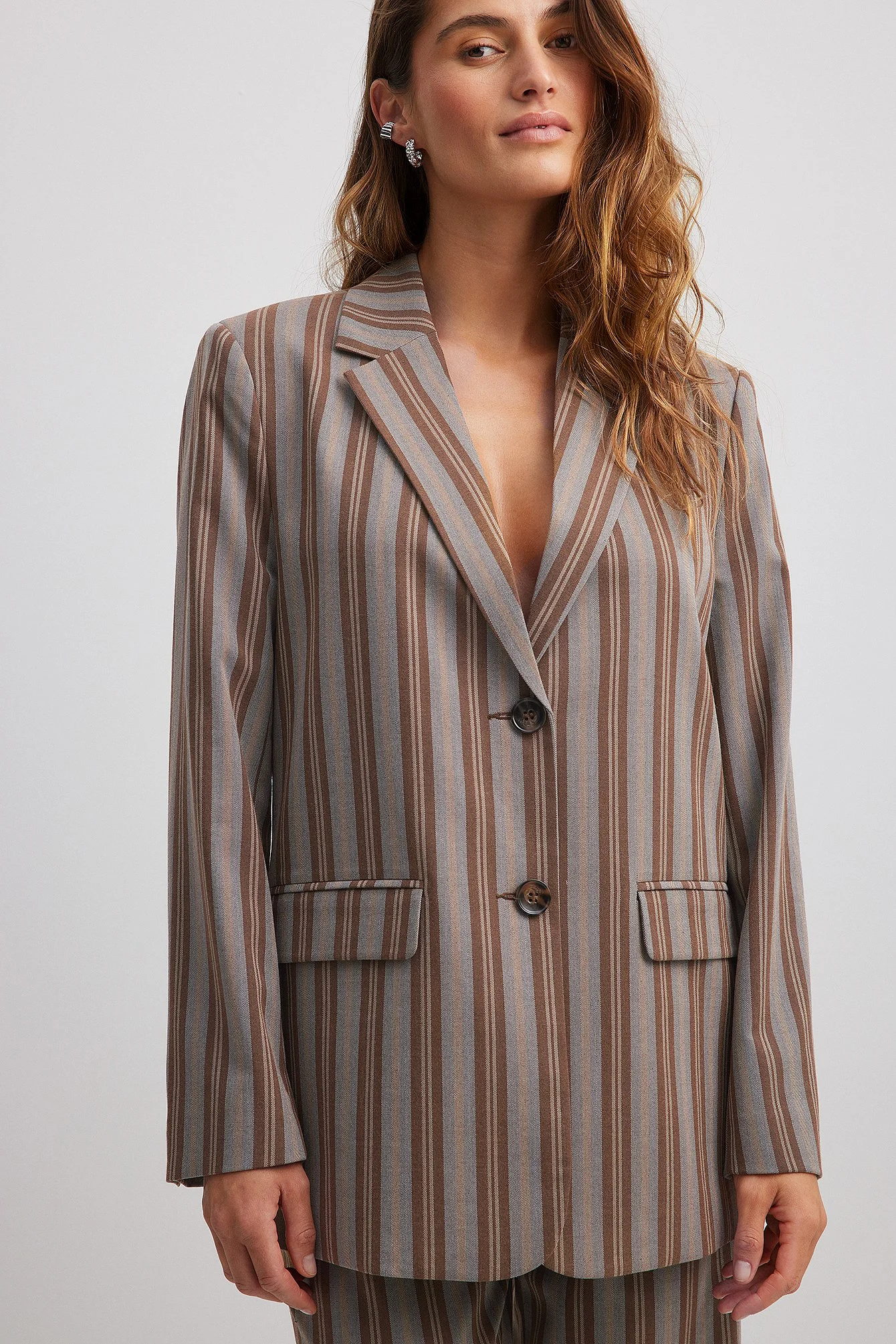 Gestreifter Oversized-Blazer