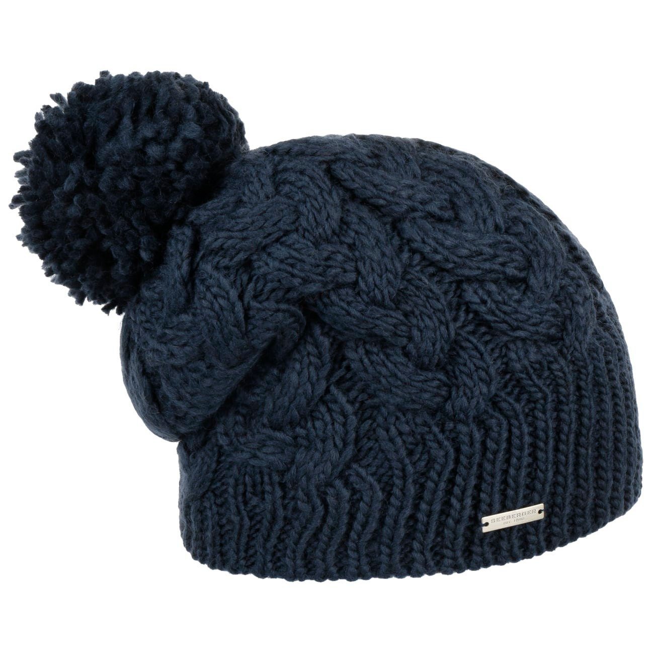 Seeberger Bommelmütze (1-St) Strickmütze mit Futter
