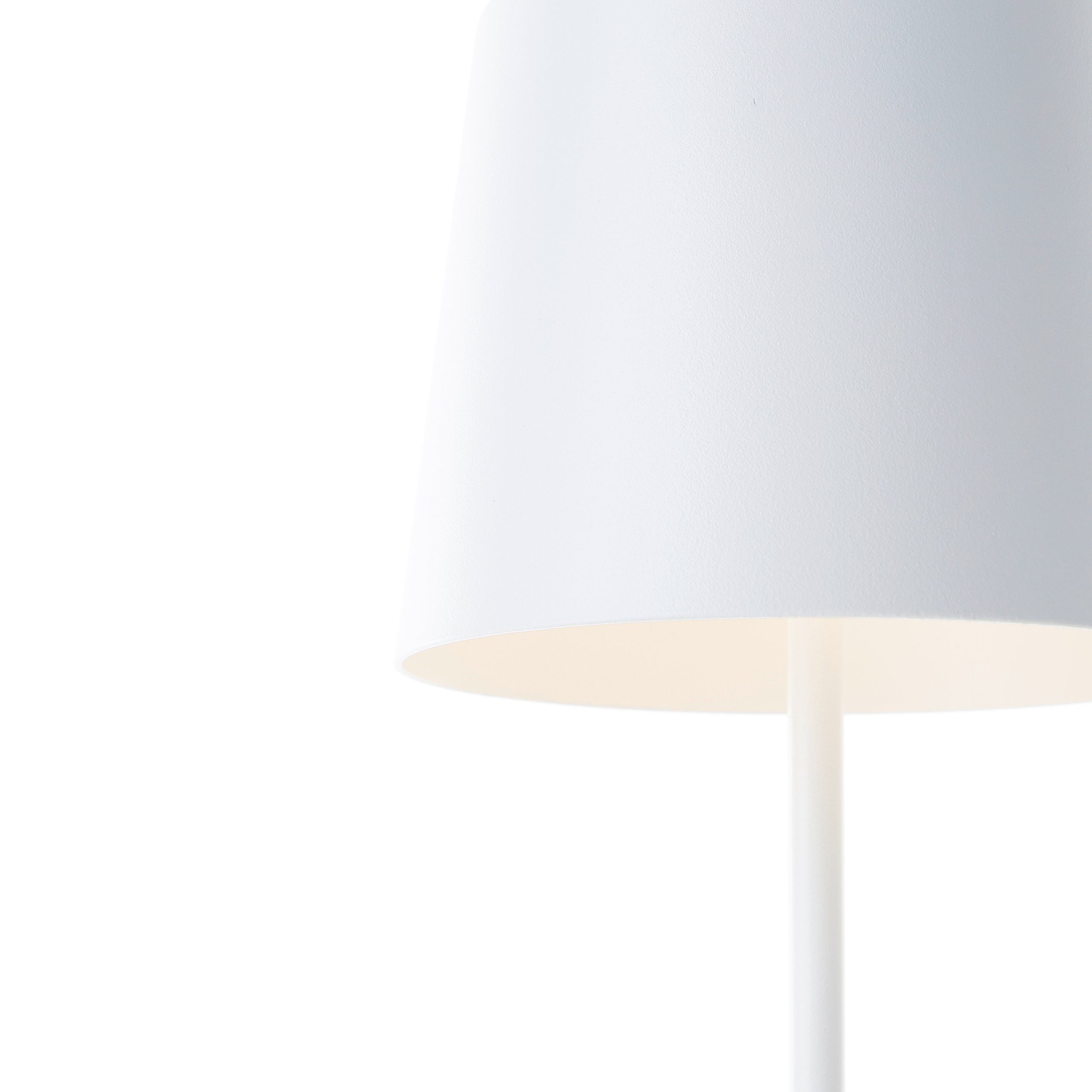 Brilliant LED Tischleuchte Kaami, Dimmfunktion, LED fest integriert, Warmweiß, Portable LED Außen Tischlampe, 37 cm, 310lm, Touchdimmer, USB, weiß