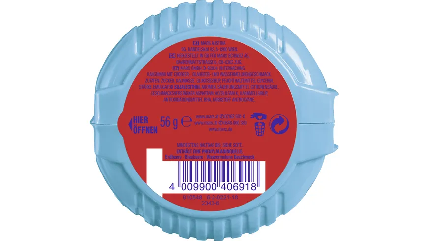 Wrigley's Hubba Bubba® Rolle Mega Lang Triple Mix 56 g