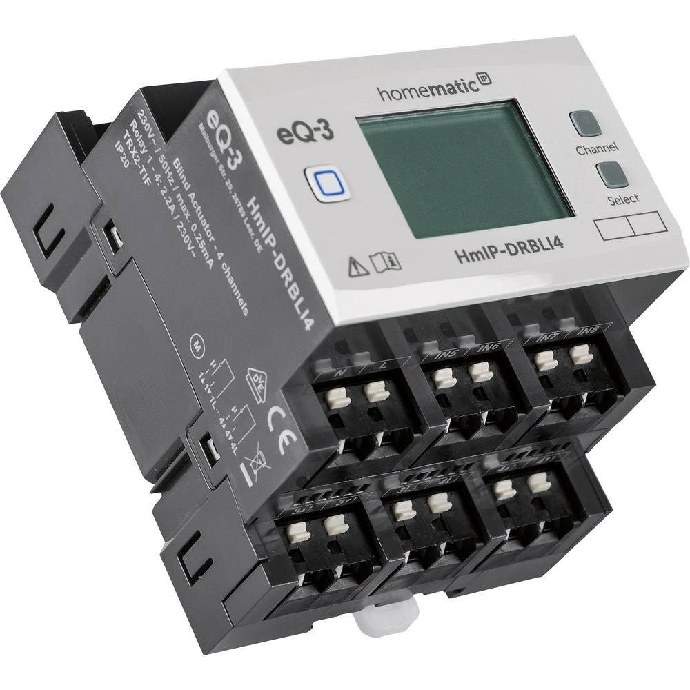 Homematic IP Jalousieaktor für Hutschienenmontage - 4-fach Smart-Home-Steuerelement