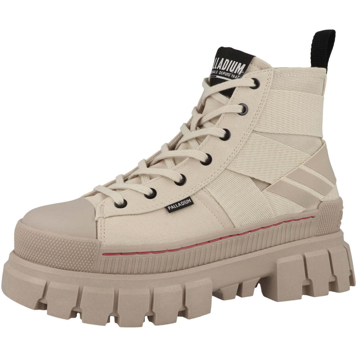 Palladium Revolt Hi Army Schnürboots beige