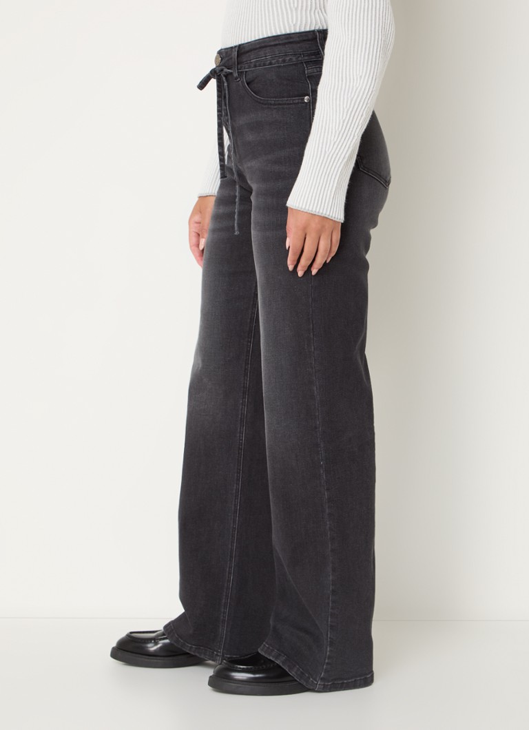 OPUS  Marli high waist wide leg jeans met ceintuur