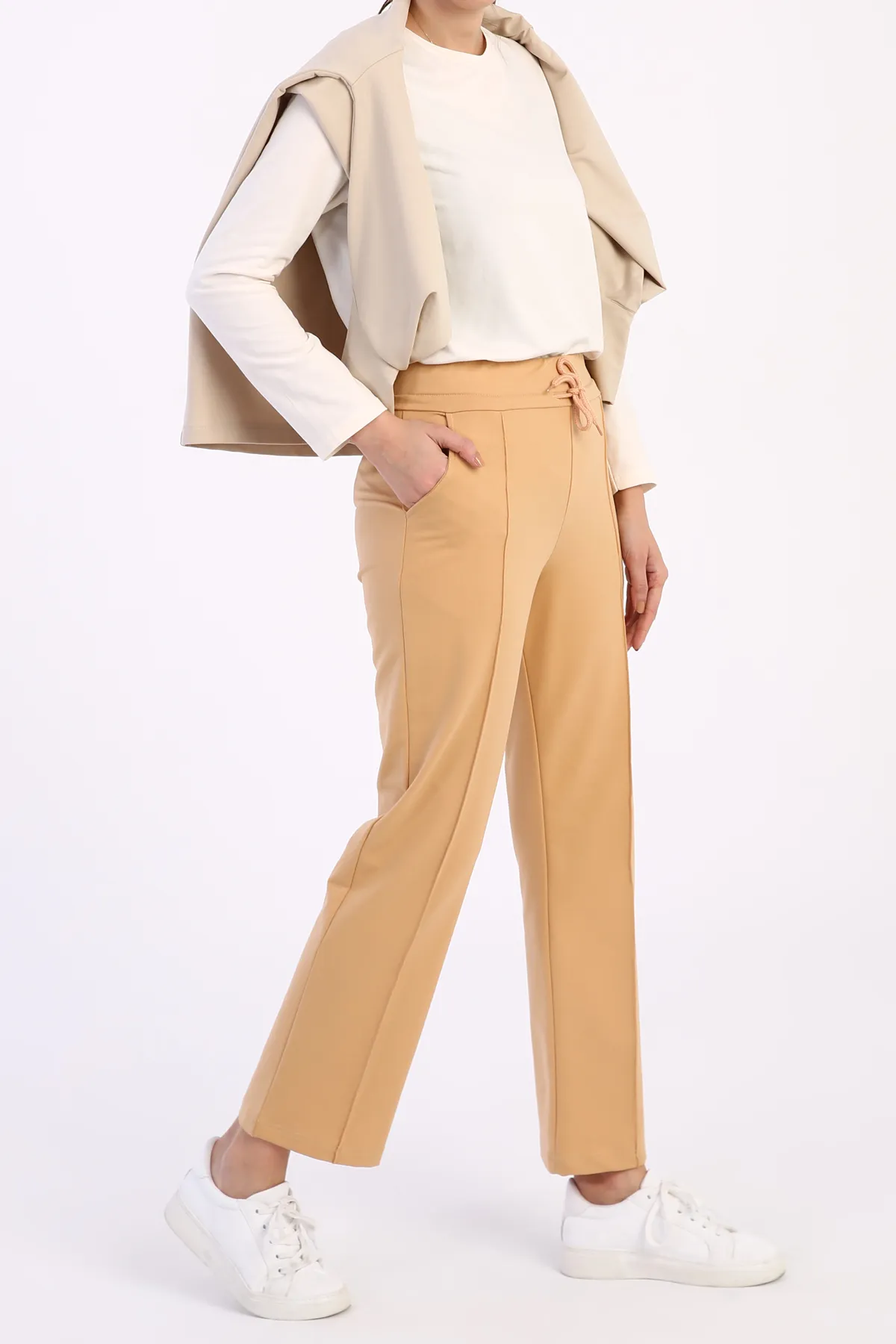 ALLDAY  Hellbeige Jogginghose mit Taschen
