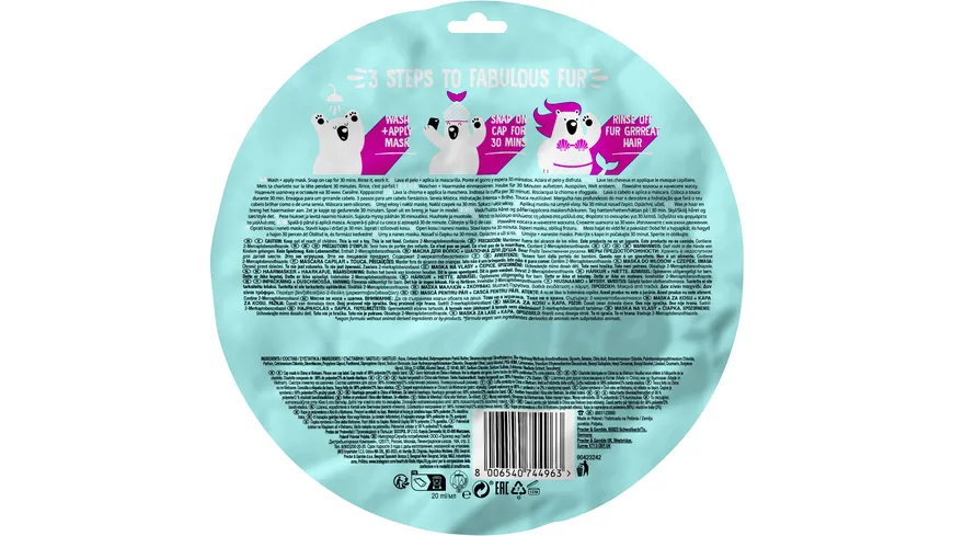 Bear Fruits Haarkur/Balsam/ Mermaid Hair Mask + Cap 20ml 20 ml