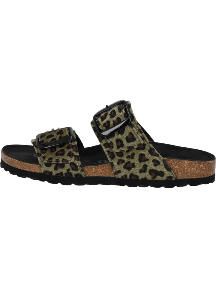 palado Pantoletten in Leo Kaki Grün günstig kaufen