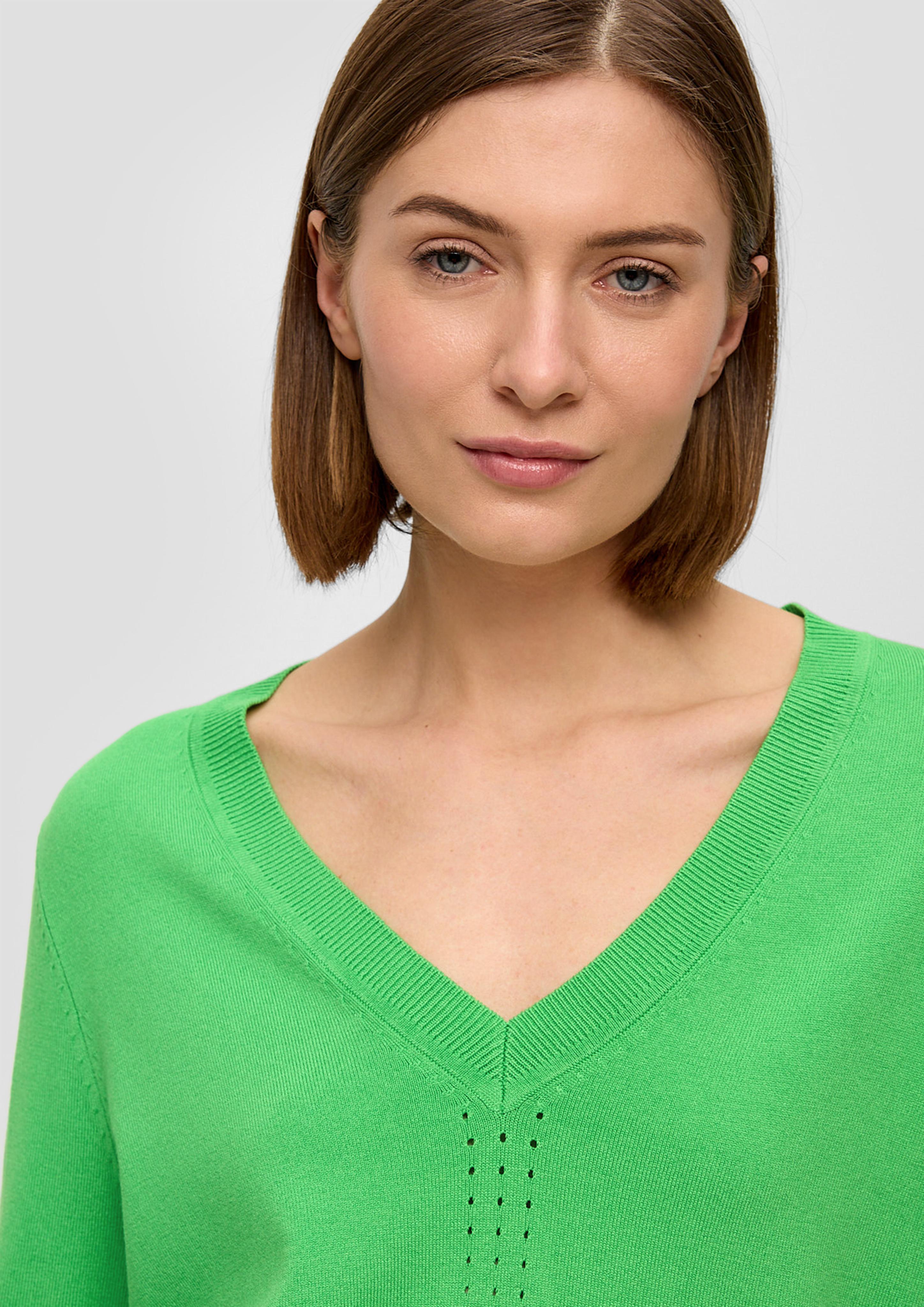 Strickshirt mit Lochmuster  2145579-7591