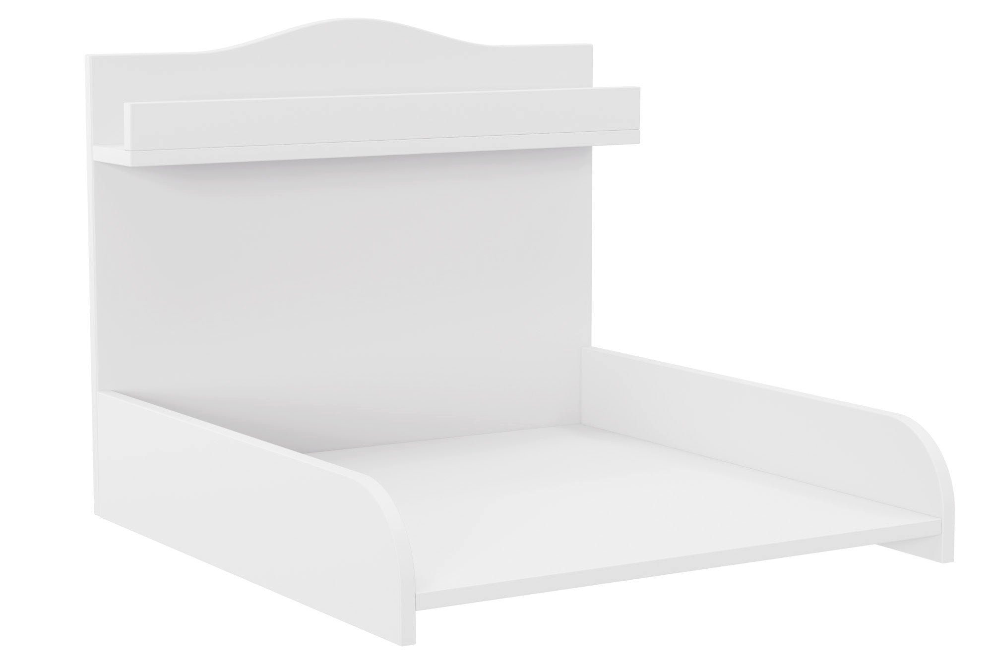 KraftKids Wickelaufsatz Wickelaufsatz weiß für Waschmaschine Trockner mit rückseitiger Ablage