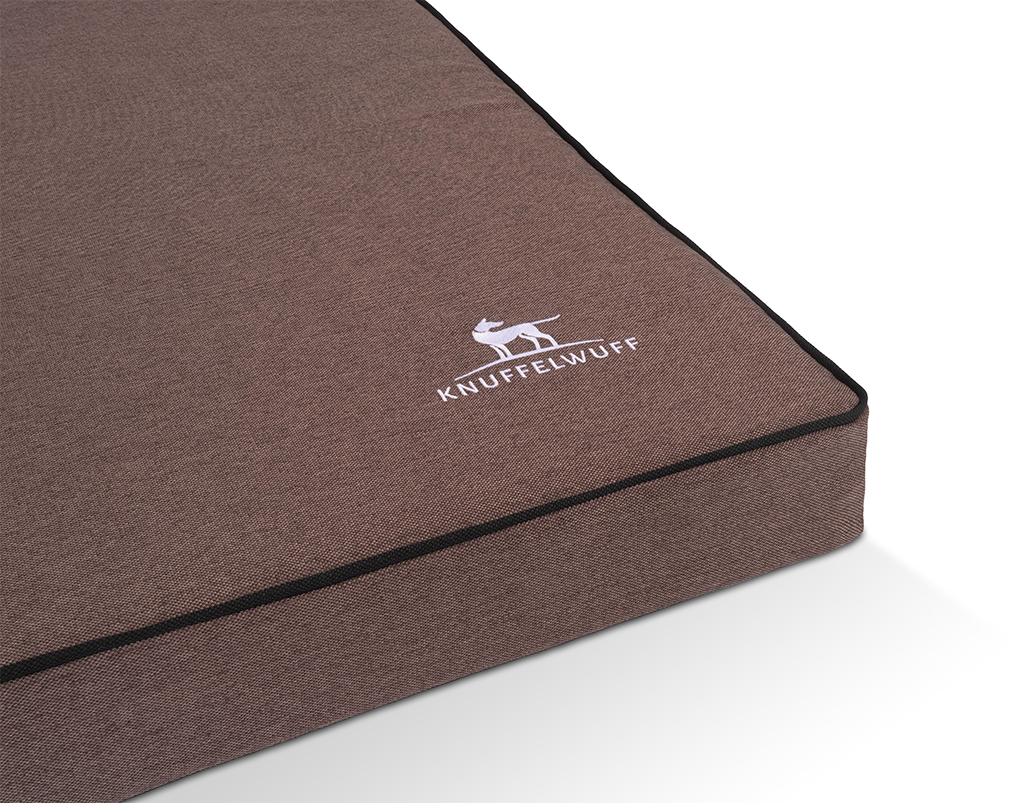 Knuffelwuff Hundematten Knuffelwuff Orthopädische Hundematte Nantucket aus Velours mit Handwebcharakter braun XXXL