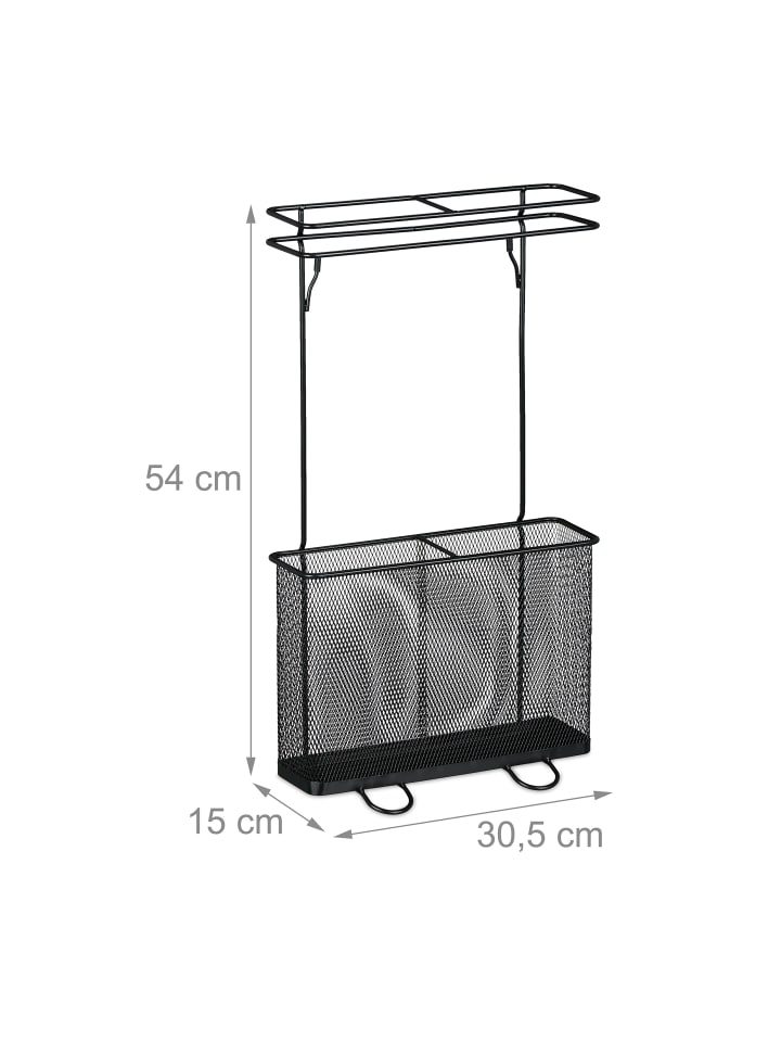 relaxdays Regenschirmständer in Schwarz - (B)30,5 x (H)54 x (T)15 cm günstig kaufen onesize
