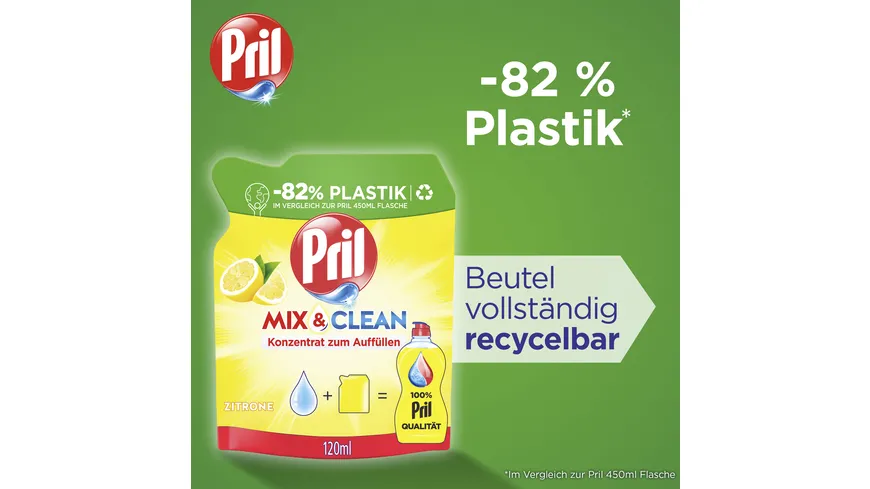 PRIL Handspülmittel Konzentrat Mix & Clean Zitrone 120 ml