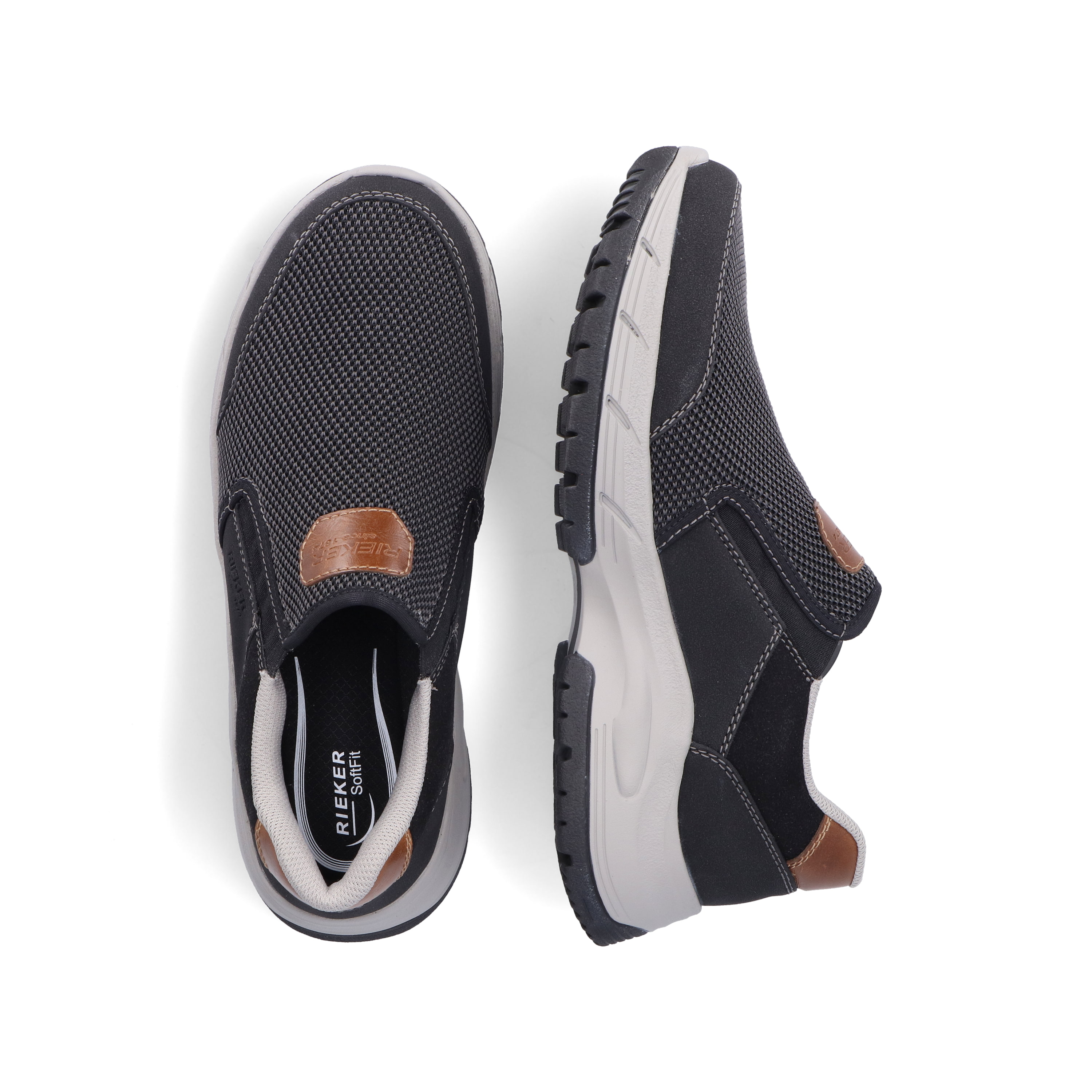 Rieker Herren Slipper asphaltgrau