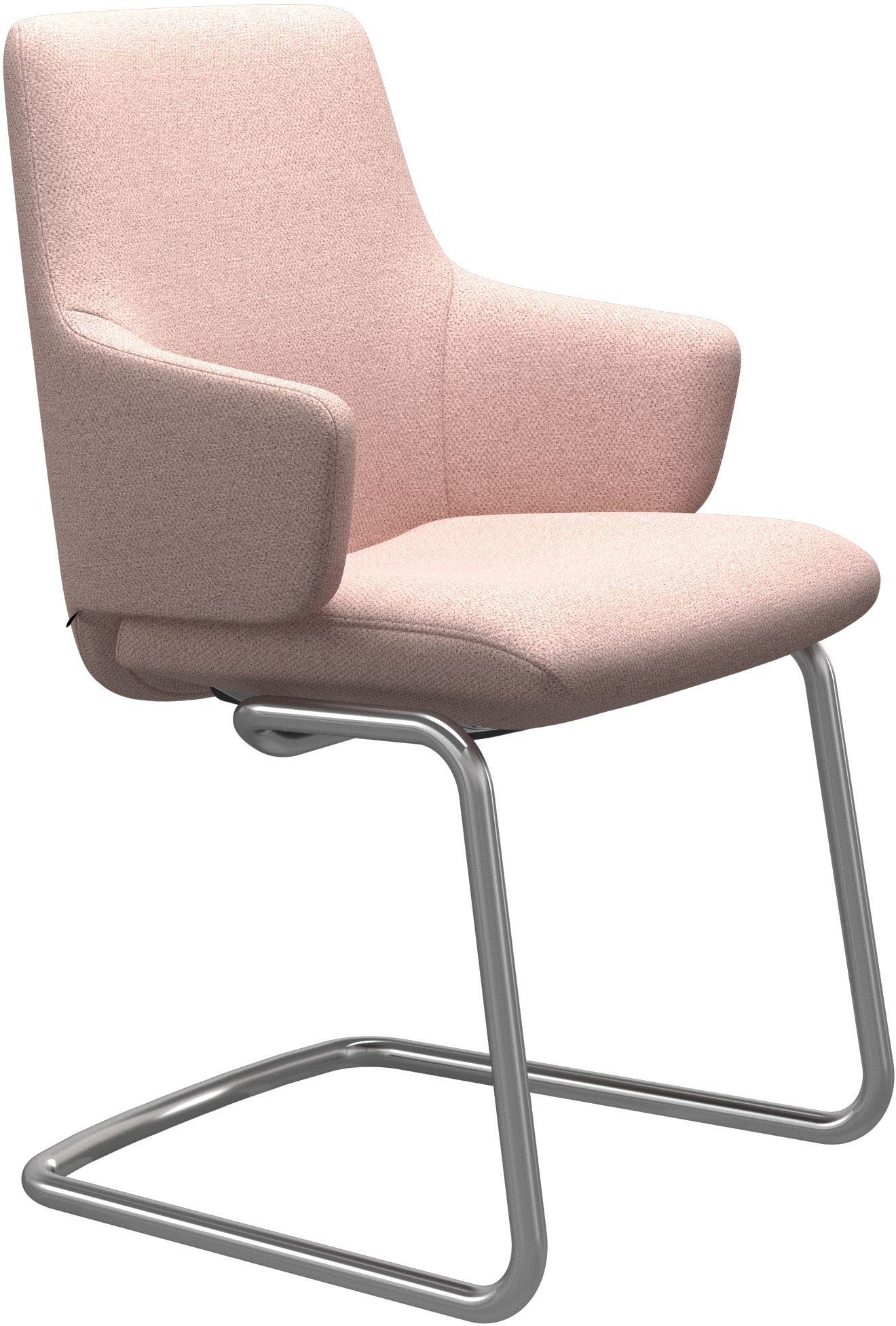 Stressless® Polsterstuhl Laurel, Low Back mit Armlehne, Größe L, mit Beinen aus Stahl in Chrom glänzend