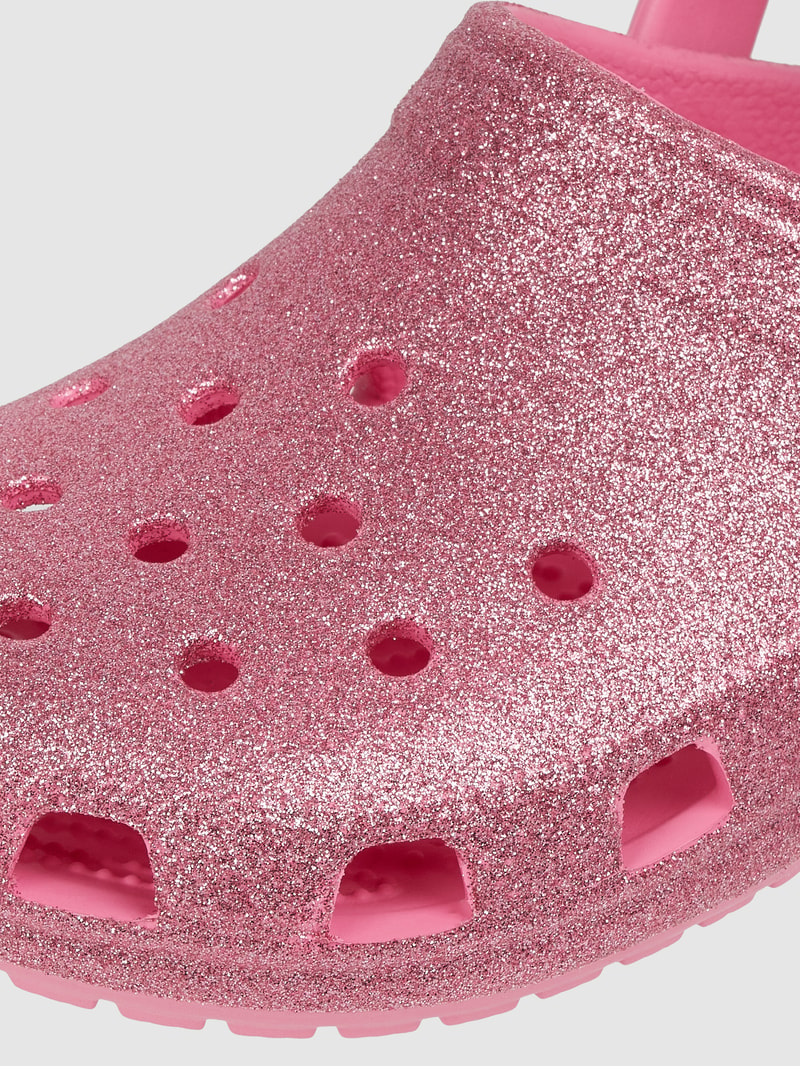 Clogs mit Glitter-Effekt in pink