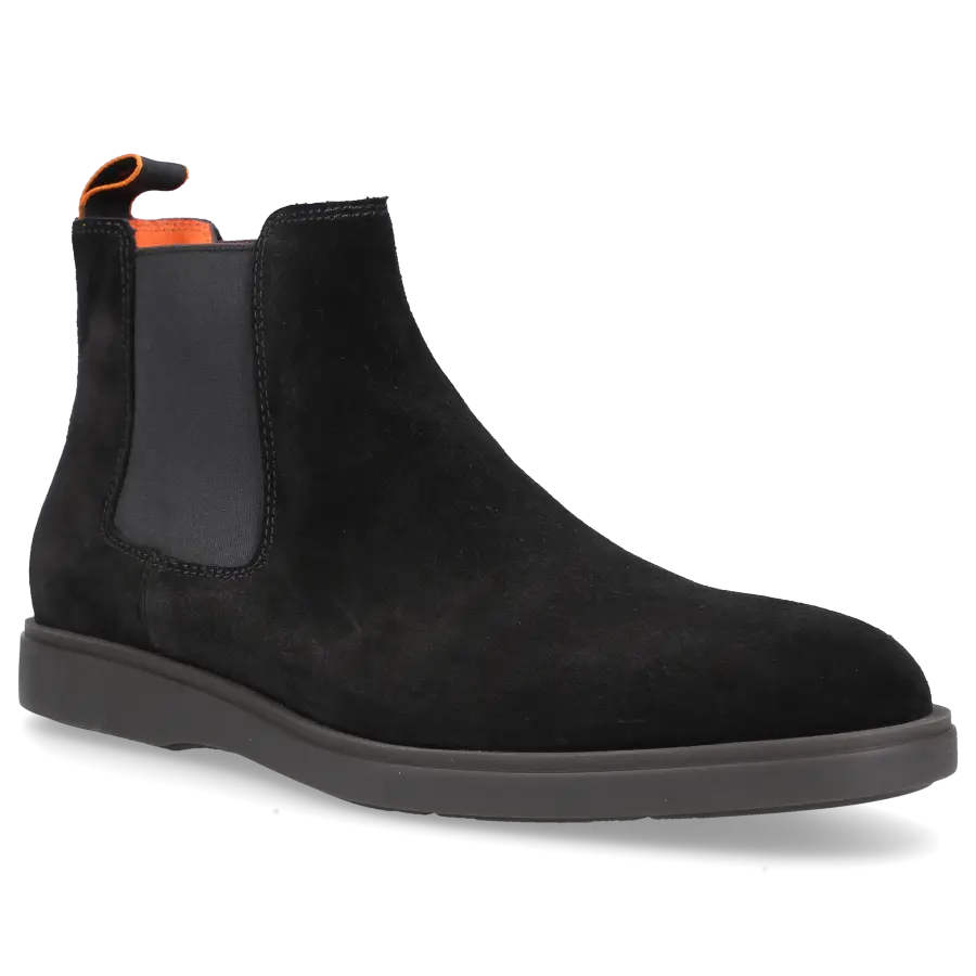 Santoni - Chelsea Boots 18588 Veloursleder - schwarz
