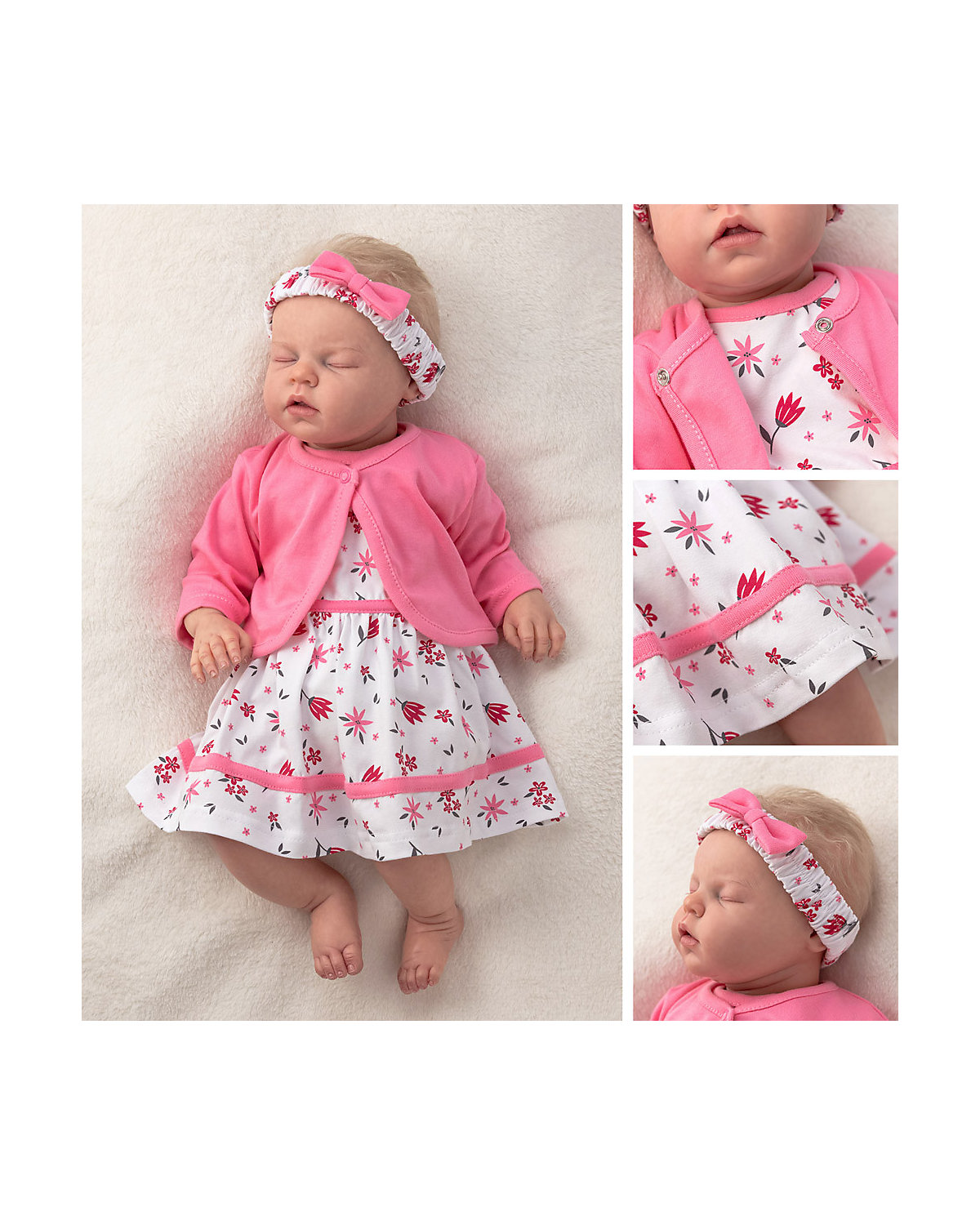 3tlg Set Kleid + Strickjacke + Mütze Lieblingsstücke Kleider Kleider für Mädchen